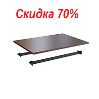 Столешница одинарная STEEL 11100 каркас антрацит Дуб Темный