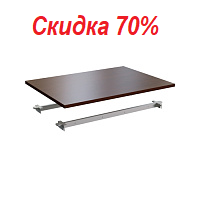 Столешница одинарная STEEL 11100 каркас белый Дуб Темный