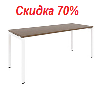 Стол рабочий Steel 11180+11101 Дуб Темный / Белый