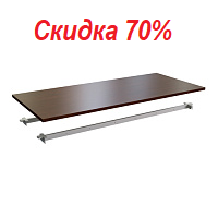 Столешница одинарная STEEL 11160 каркас белый Дуб Темный