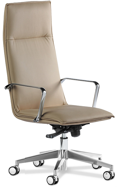 Кресло для руководителя Epsilon S-line A Italy Кожа бежевая Madras Naturale
