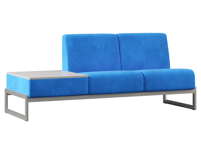 Двухместный диван со столиком справа Smart SM-02 SM-02.ST(R) Ткань Velutto 45