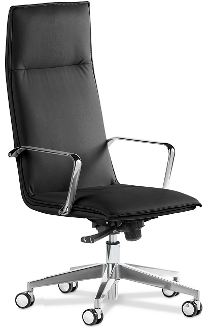 Кресло для руководителя Epsilon S-line A Italy Кожа черная Madras