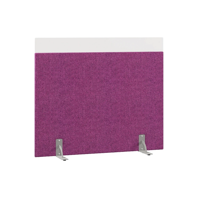 Перегородка акустическая на стационарных опорах Призма ПЗ.АЛ.С-140/120 Рогожка Kiton 14