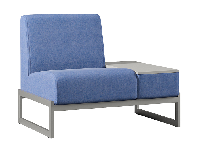 Мягкое кресло со столиком слева Smart SM-01.ST(L) Ткань Ромео 011