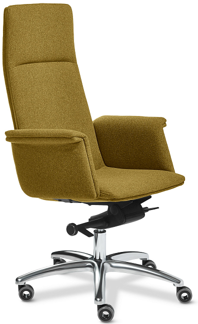 Кресло Epsilon Luxe A ткань Ткань рогожка желтая Woolly 521