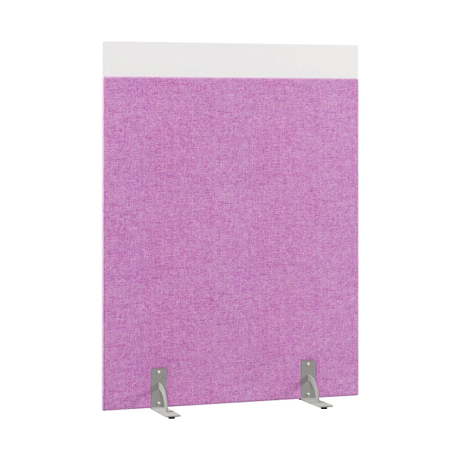 Перегородка акустическая на стационарных опорах Призма ПЗ.АЛ.С-120/160 Рогожка Kiton 13