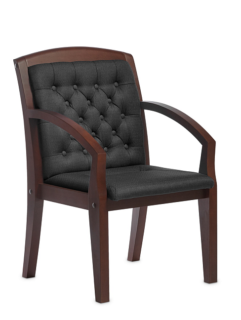 Кресло для посетителей  Цурих D ткань Ткань рогожка черная