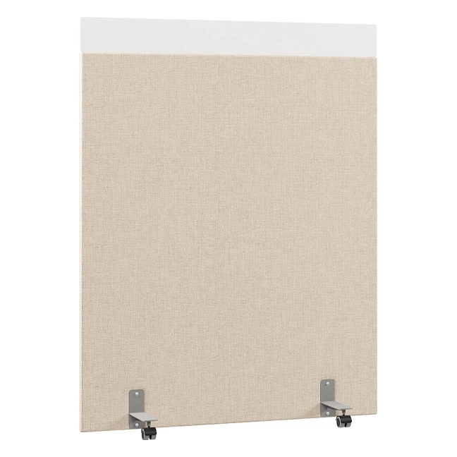 Перегородка акустическая на роликовых опорах Призма ПЗ.АЛ.Р-140/180 Рогожка Kiton 01