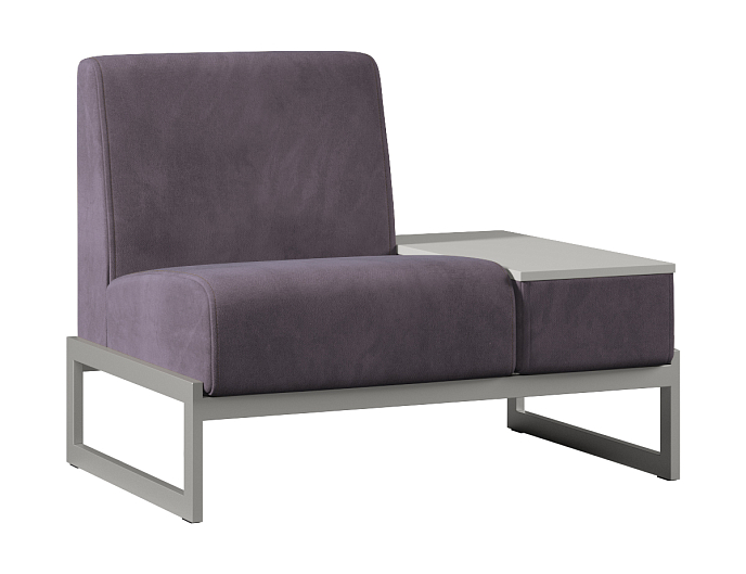 Мягкое кресло со столиком слева Smart SM-01.ST(L) Ткань Velutto 19