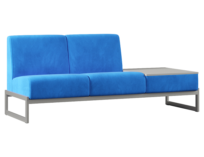 Двухместный диван со столиком слева Smart SM-02 SM-02.ST(L) Ткань Velutto 45