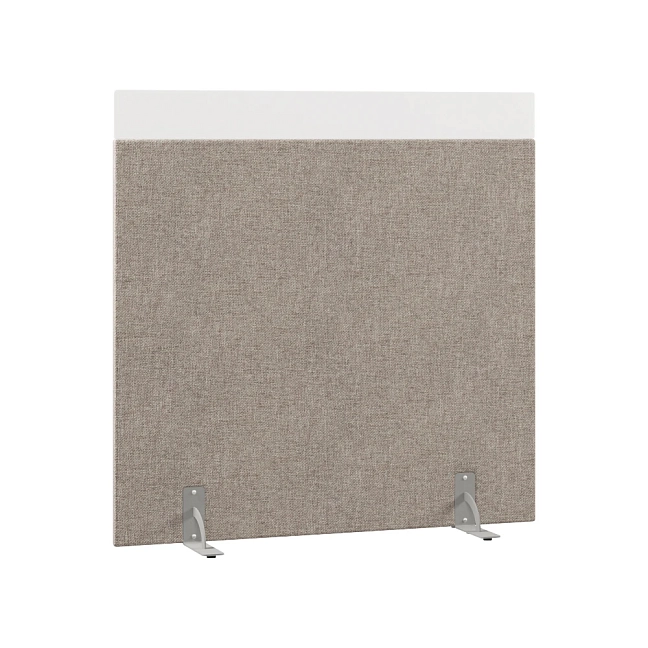 Перегородка акустическая на стационарных опорах Призма ПЗ.АЛ.С-140/140 Рогожка Kiton 04