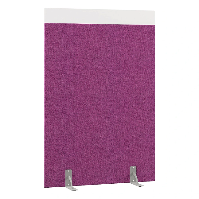 Перегородка акустическая на стационарных опорах Призма ПЗ.АЛ.С-120/180 Рогожка Kiton 14