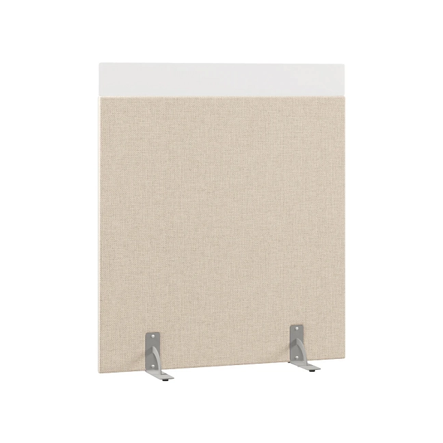 Перегородка акустическая на стационарных опорах Призма ПЗ.АЛ.С-120/150 Рогожка Kiton 01