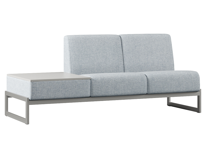 Двухместный диван со столиком справа Smart SM-02 SM-02.ST(R) Ткань Ромео 013