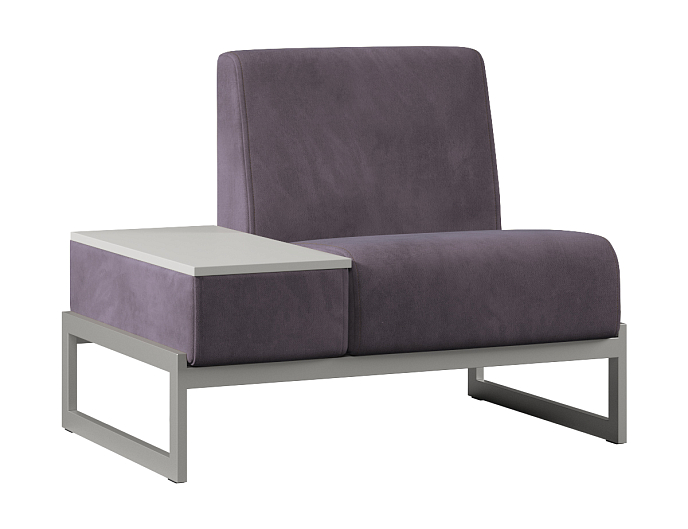 Мягкое кресло со столиком справа Smart SM-01.ST(R) Ткань Velutto 19