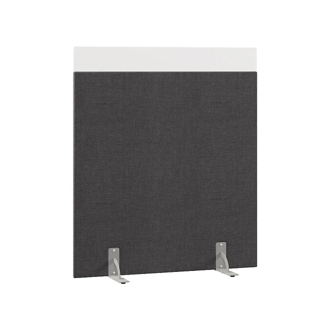 Перегородка акустическая на стационарных опорах Призма ПЗ.АЛ.С-120/150 Рогожка Kiton 07