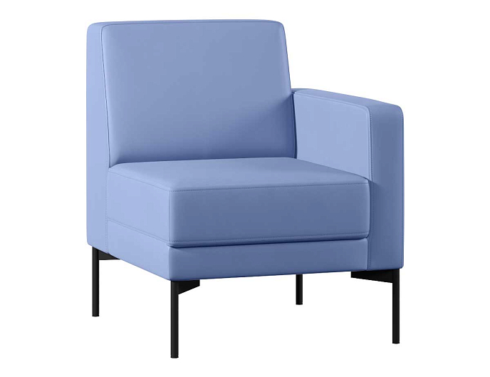 Диван с подлокотником одноместный левый Статус СТ-1П.01(Л) Экокожа Oregon 03