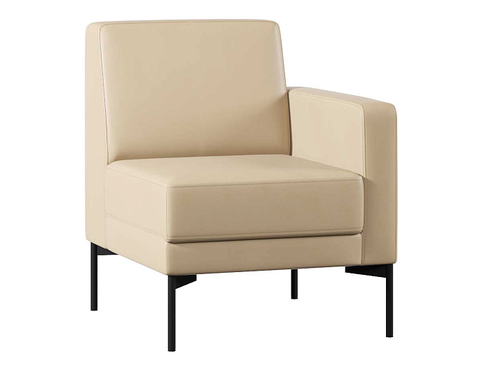 Диван с подлокотником одноместный левый Статус СТ-1П.01(Л) Экокожа Oregon 12