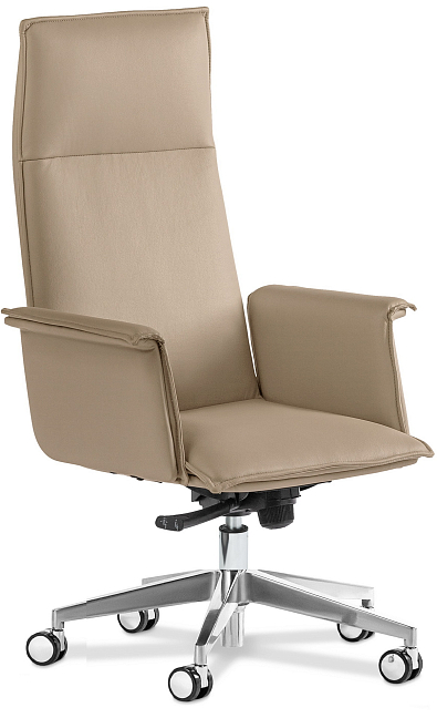Кресло для руководителя Epsilon Luxe A Italy Кожа бежевая Madras Naturale
