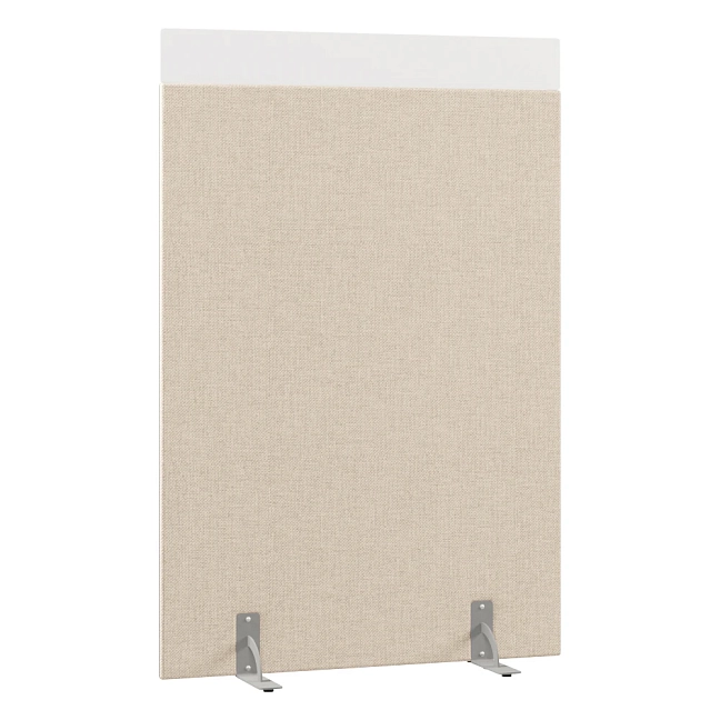 Перегородка акустическая на стационарных опорах Призма ПЗ.АЛ.С-120/180 Рогожка Kiton 01