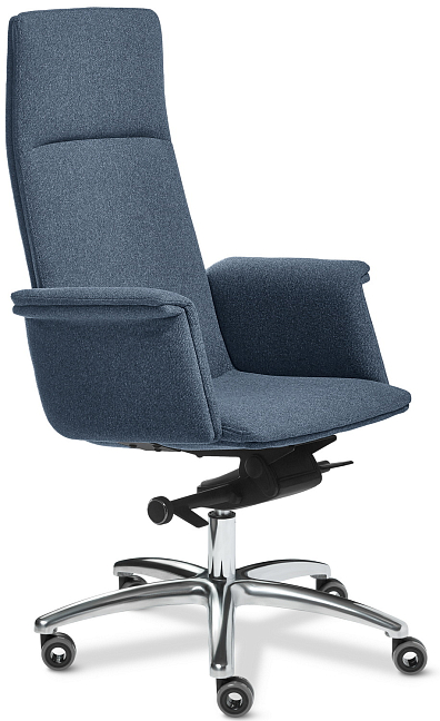 Кресло Epsilon Luxe A ткань Ткань рогожка серо-голубая Woolly 751