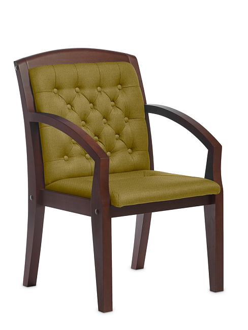 Кресло для посетителей  Цурих D ткань Ткань рогожка желтая Sherlock 520