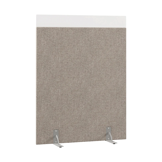 Перегородка акустическая на стационарных опорах Призма ПЗ.АЛ.С-120/160 Рогожка Kiton 04