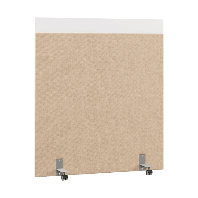 Перегородка акустическая на роликовых опорах Призма ПЗ.АЛ.Р-140/160 Рогожка Kiton 02