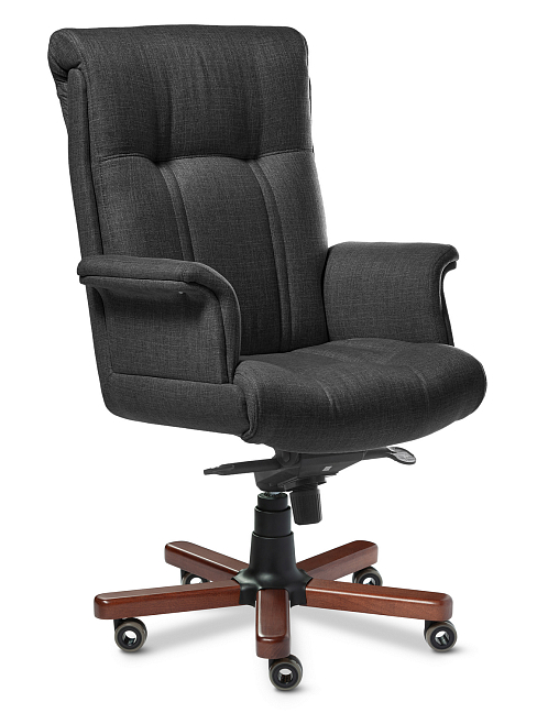 Кресло руководителя Paris Luxe A ткань Ткань рогожка черная