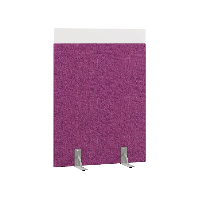 Перегородка акустическая на стационарных опорах Призма ПЗ.АЛ.С-100/140 Рогожка Kiton 14