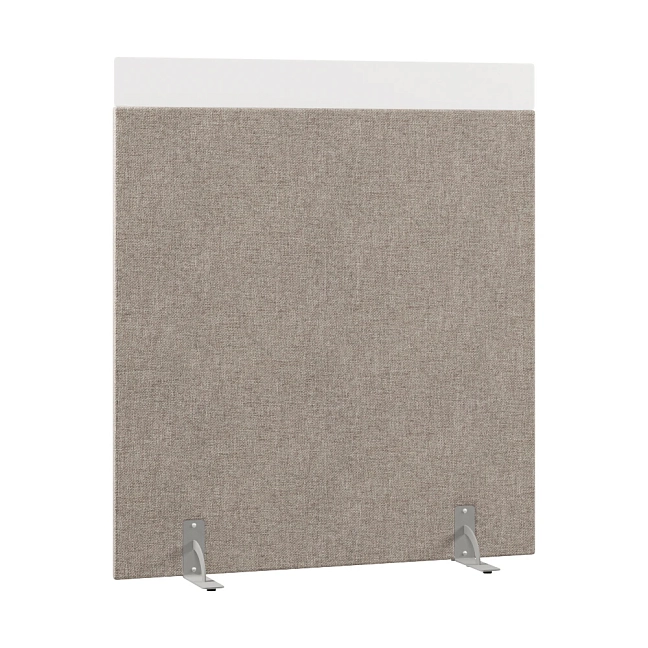 Перегородка акустическая на стационарных опорах Призма ПЗ.АЛ.С-140/160 Рогожка Kiton 04