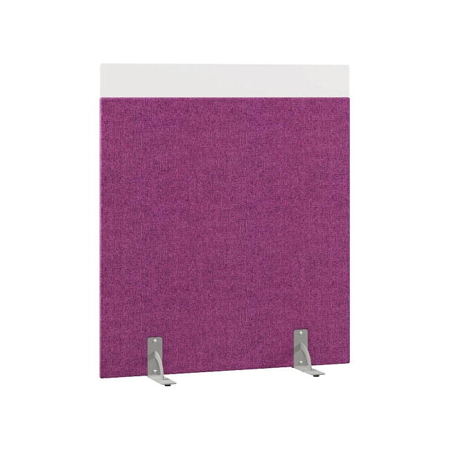 Перегородка акустическая на стационарных опорах Призма ПЗ.АЛ.С-120/140 Рогожка Kiton 14