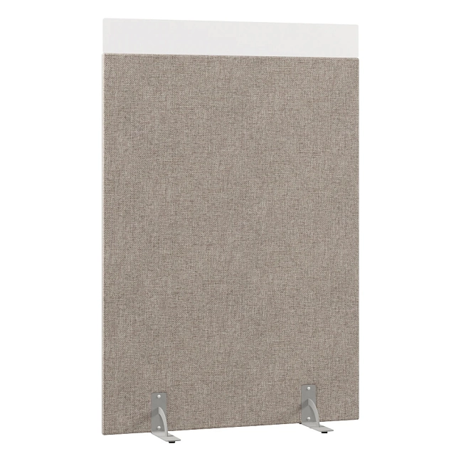 Перегородка акустическая на стационарных опорах Призма ПЗ.АЛ.С-120/180 Рогожка Kiton 04