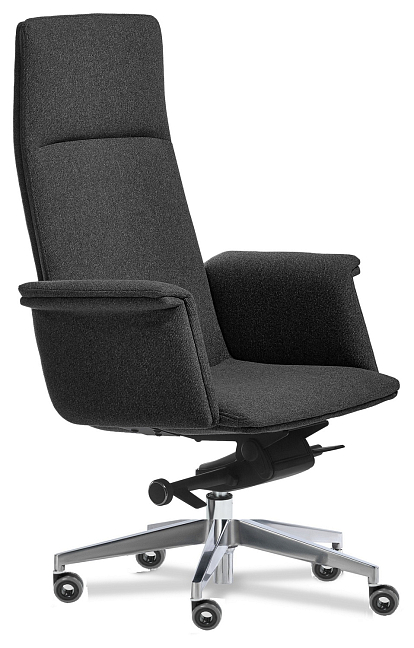 Кресло Эпсилон люкс хром A ткань Ткань рогожка черная