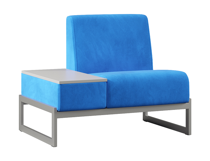 Мягкое кресло со столиком справа Smart SM-01.ST(R) Ткань Velutto 45