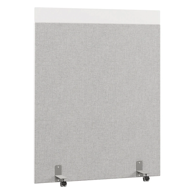 Перегородка акустическая на роликовых опорах Призма ПЗ.АЛ.Р-140/180 Рогожка Kiton 05