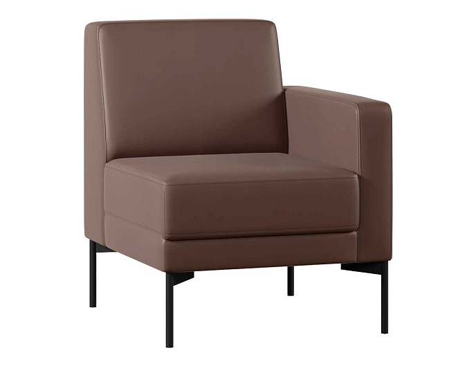 Диван с подлокотником одноместный левый Статус СТ-1П.01(Л) Экокожа Oregon 26