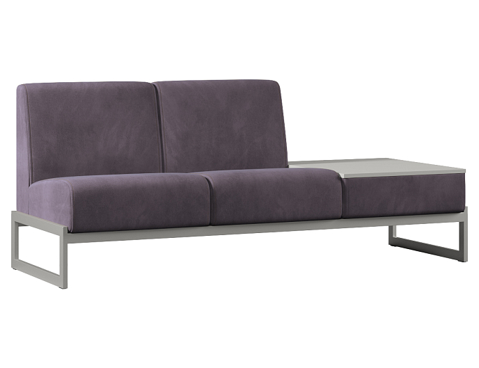 Двухместный диван со столиком слева Smart SM-02 SM-02.ST(L) Ткань Velutto 19