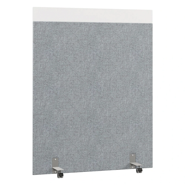 Перегородка акустическая на роликовых опорах Призма ПЗ.АЛ.Р-140/180 Рогожка Kiton 06