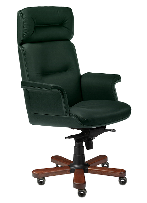 Кресло для руководителя STEEL NOTABLE A Кожа зеленая Madras Verde